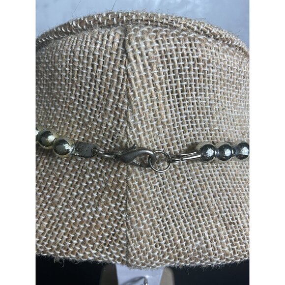 Vintage Silver Tone Beaded Necklace Statement Jewelry - Picture 4 of 4